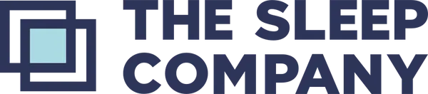 Logo of The Sleep Company with a stylized square icon and bold text.