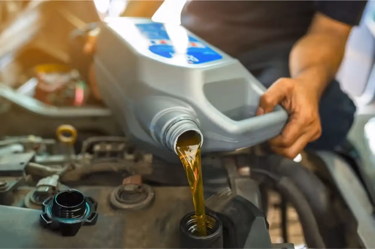 diesel engine oil change service