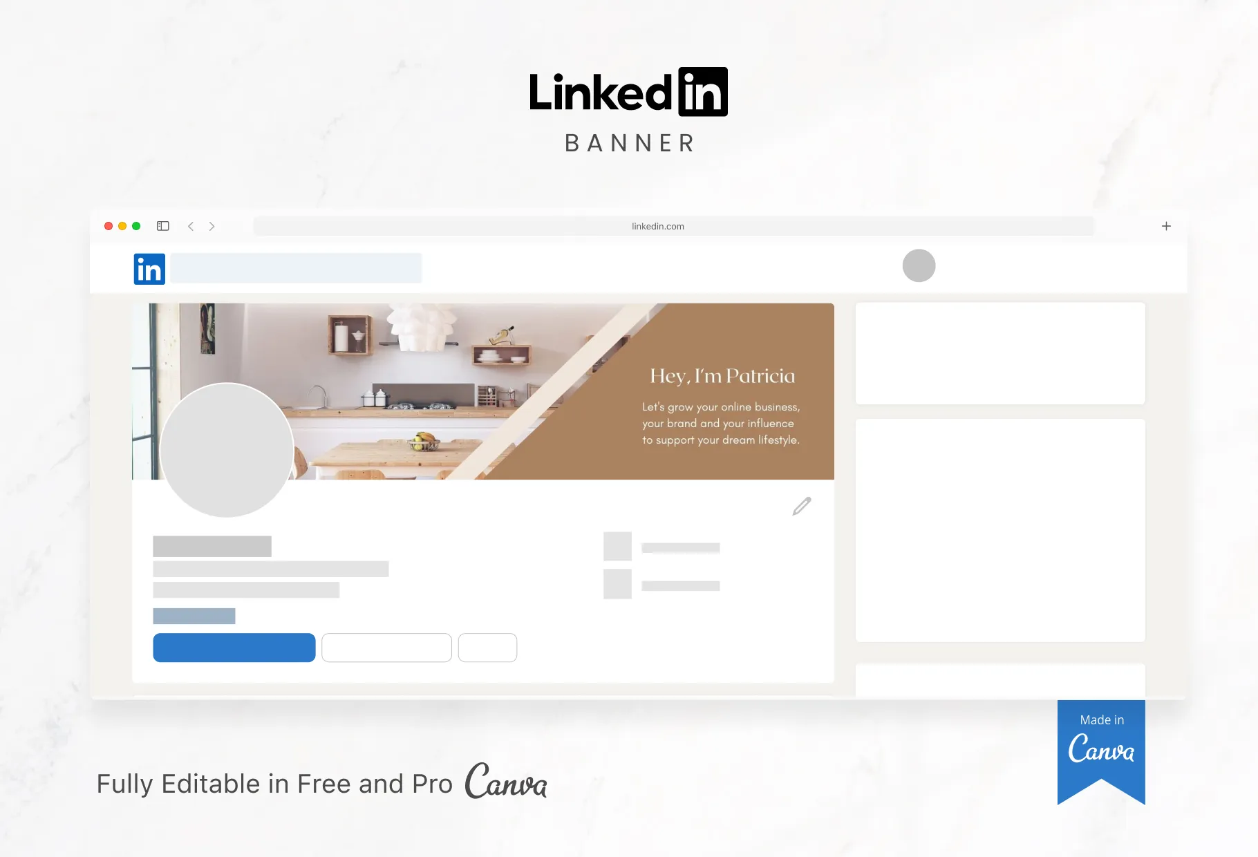 Patricia LinkedIn Banner Canva Template