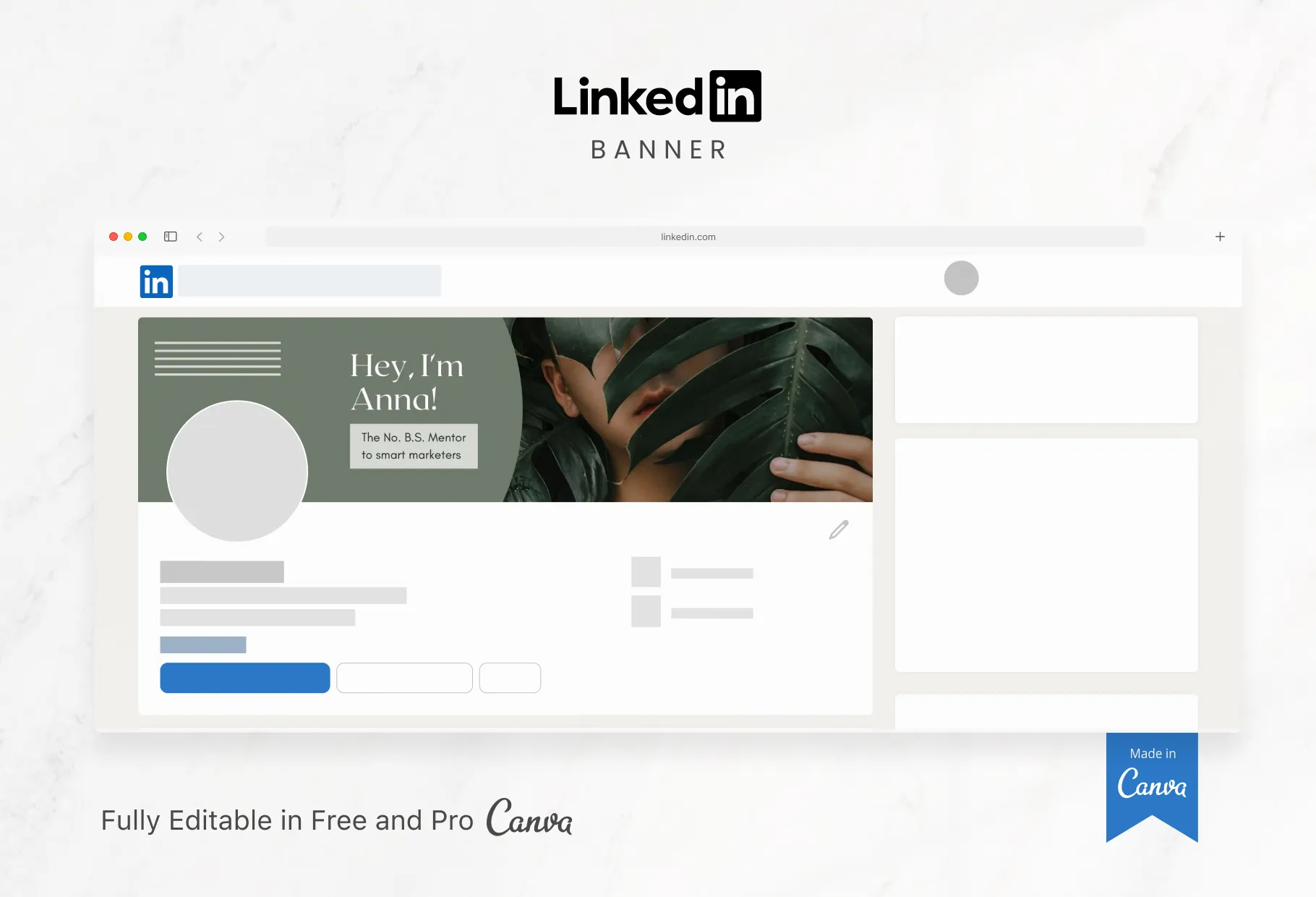 Anna LinkedIn Banner Canva Template
