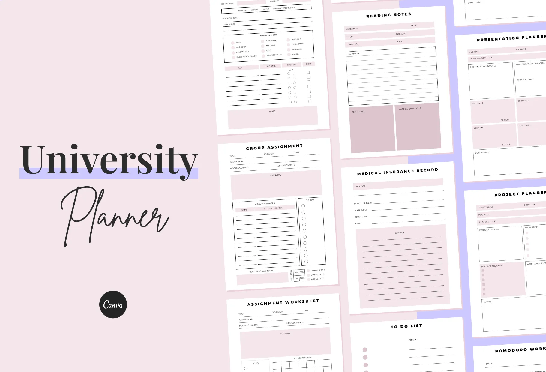 University Planner Canva Template