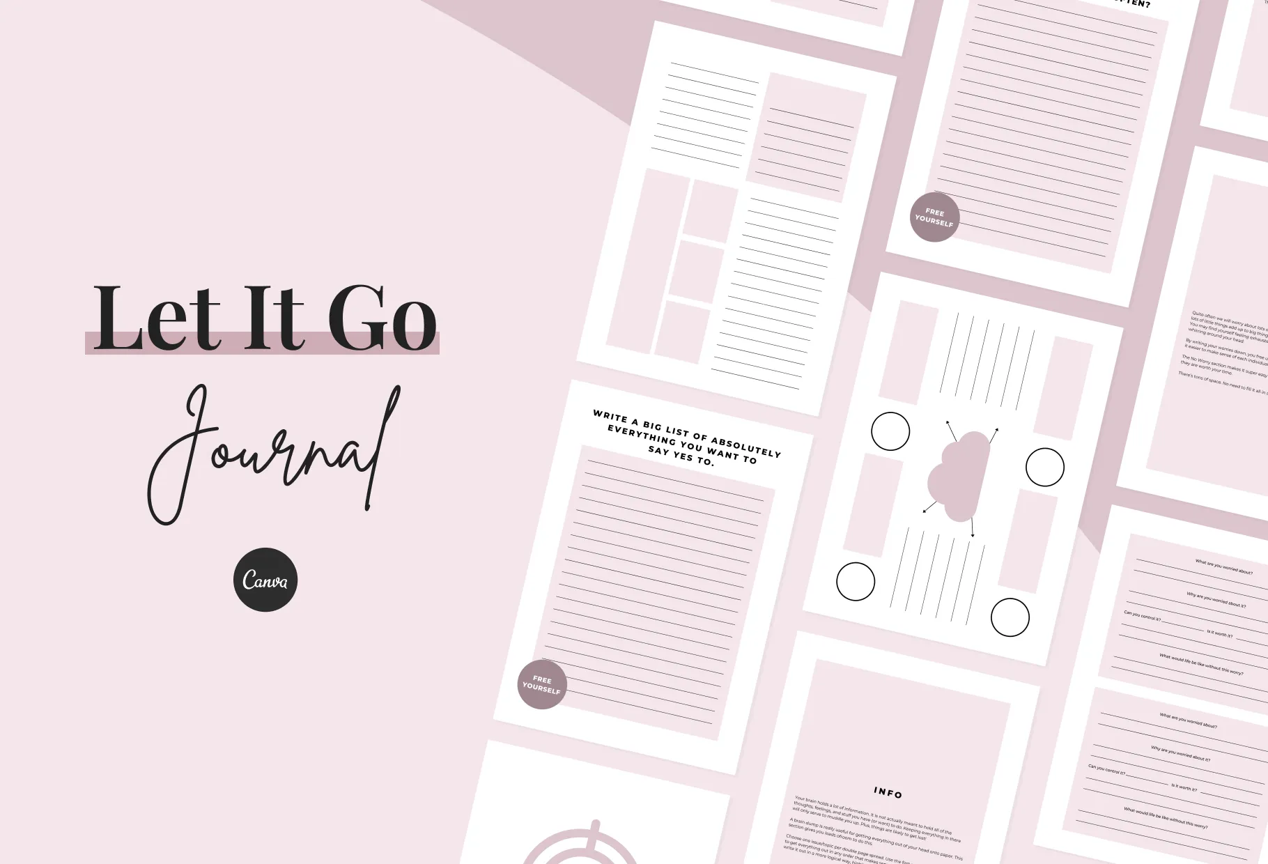 Let It Go Journal Canva Template