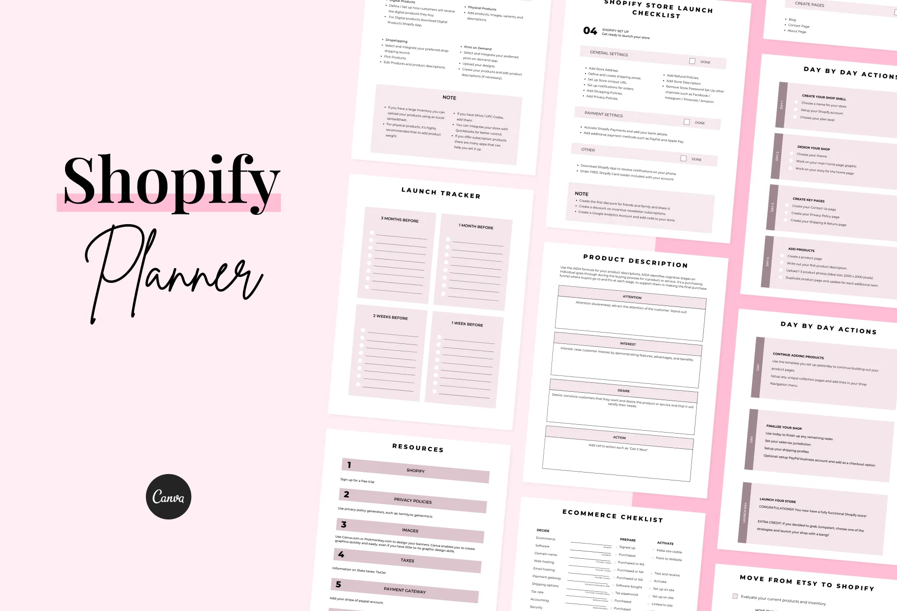 Shopify Planner Canva Template