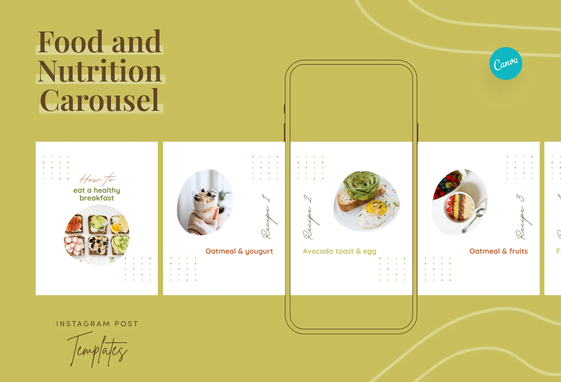 Mary Food and Nutrition 6-Page Carousel Canva Template
