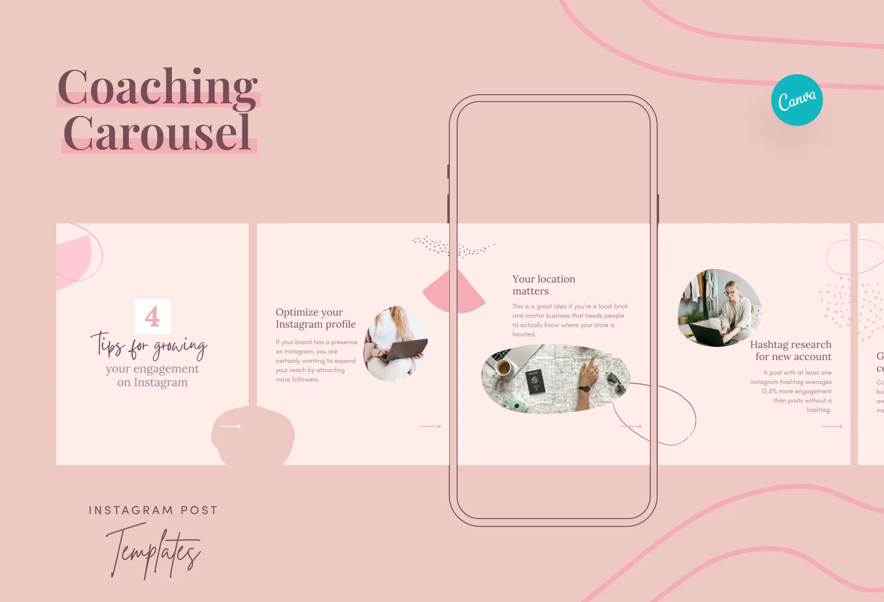 Emma Coaching 6-Page Carousel Canva Template