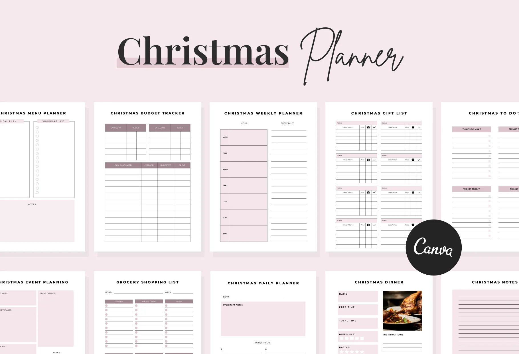 Christmas Canva Planner Template