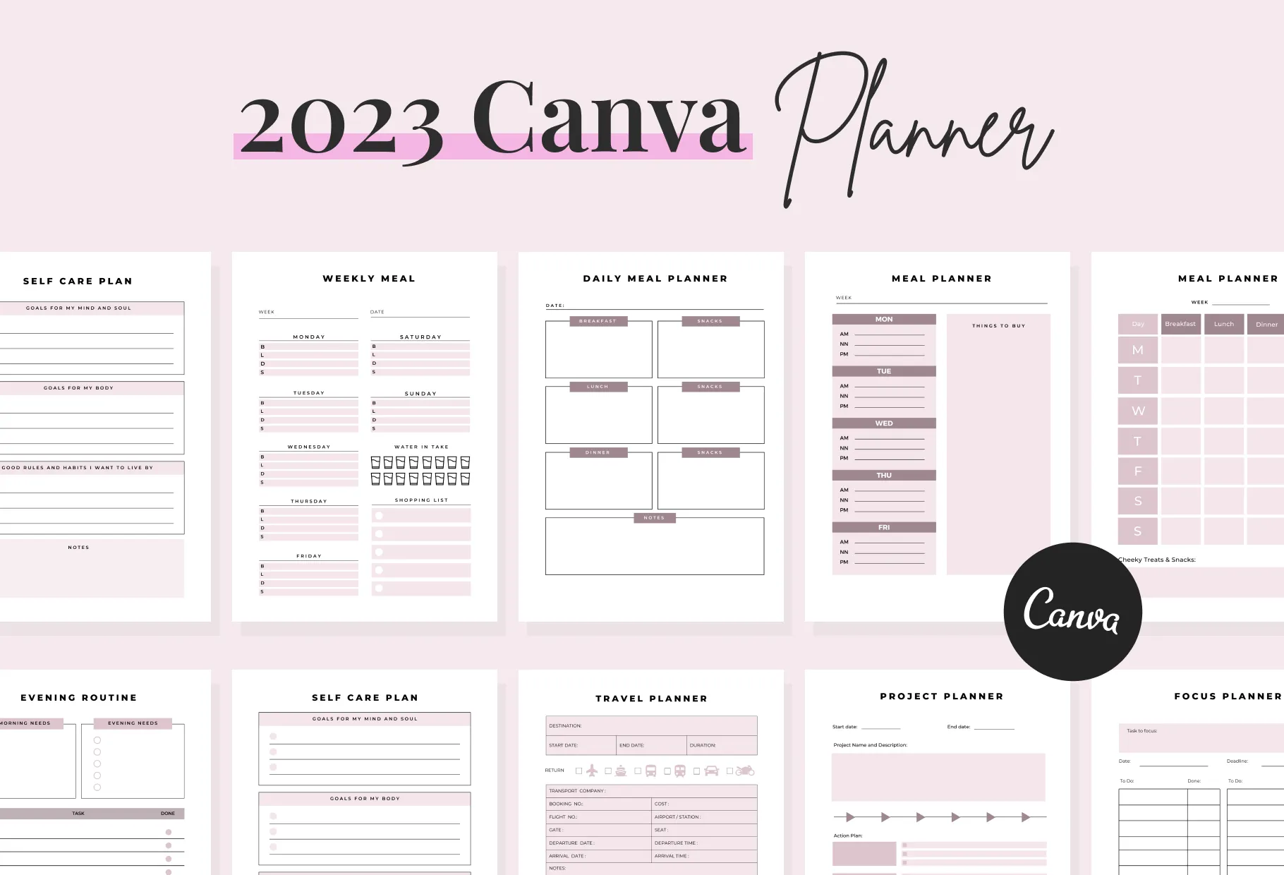 2023 Canva Planner Template