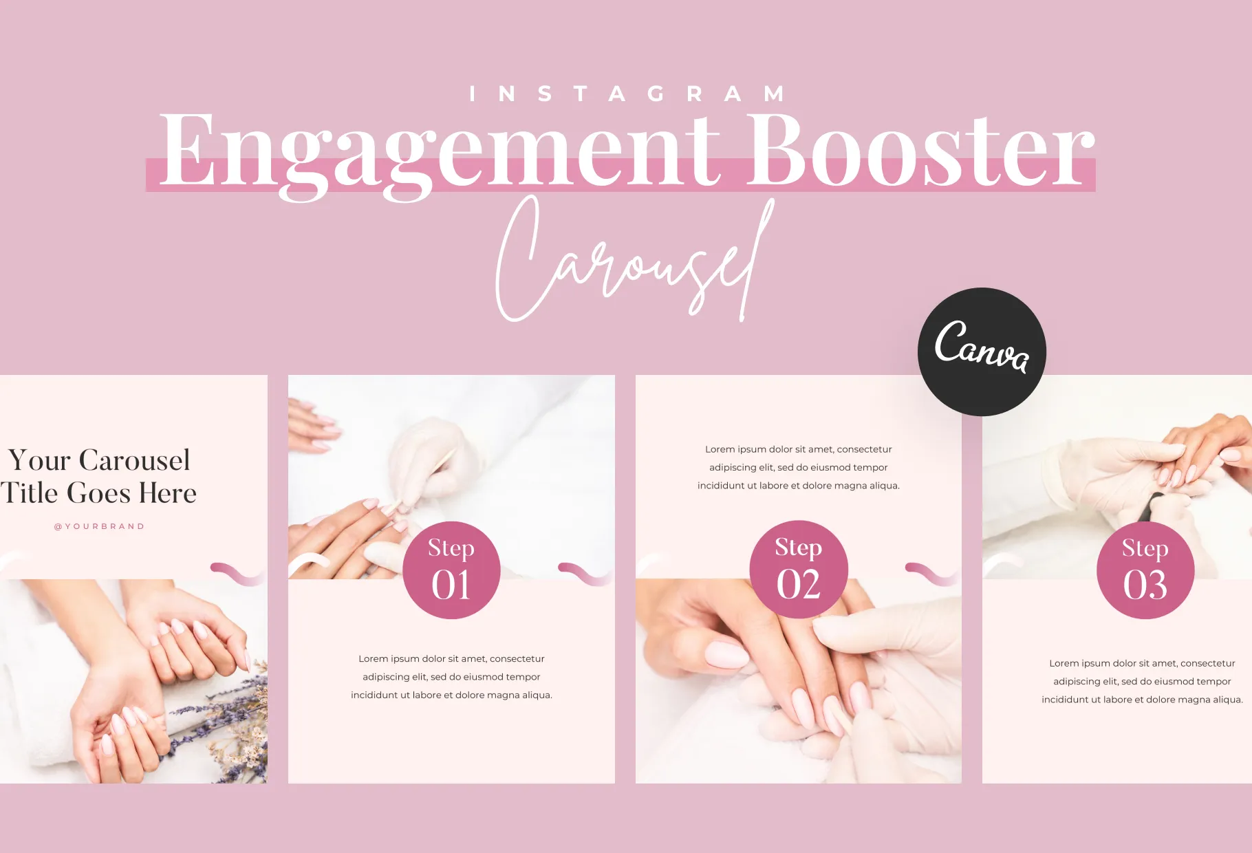 Modern Carousel Instagram Engagement Booster Canva Template
