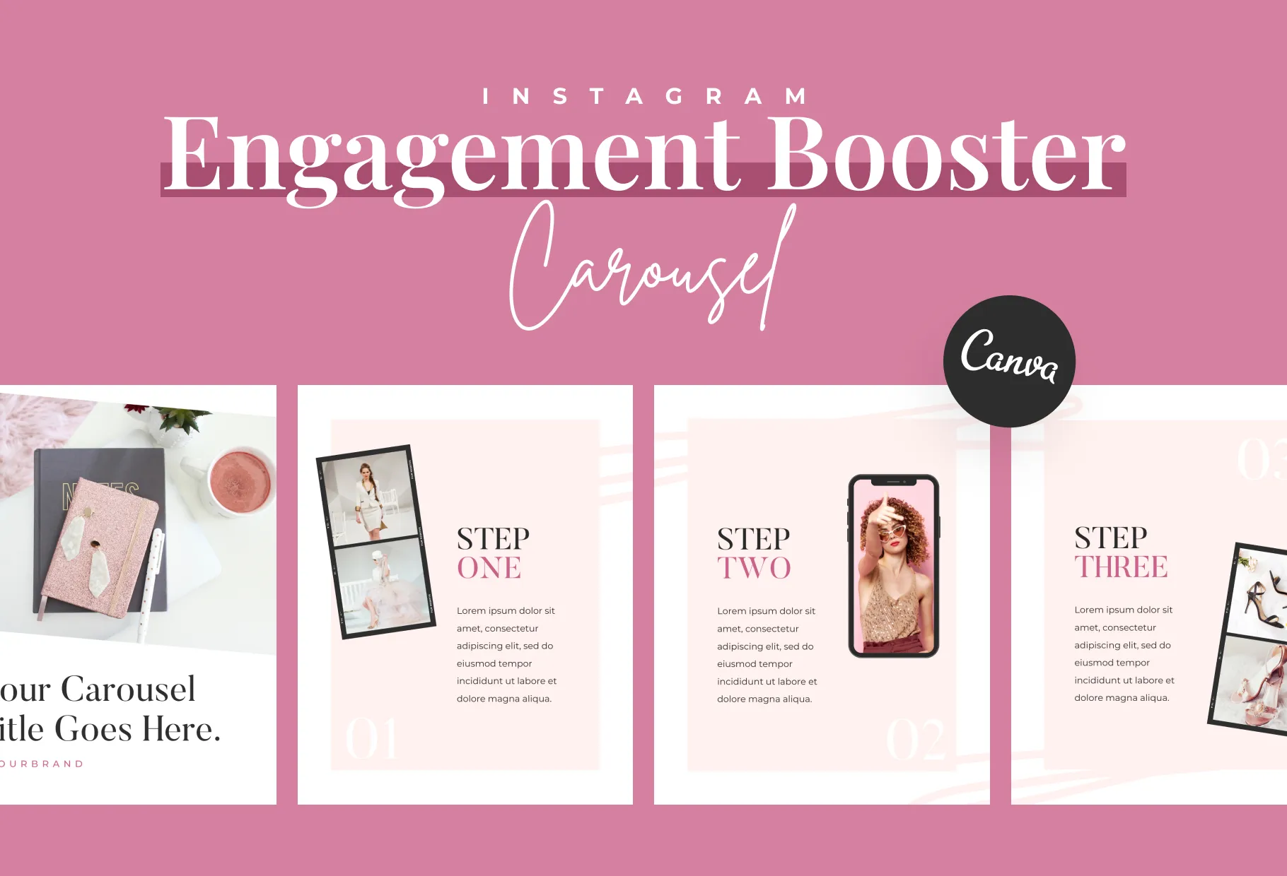Happy Carousel Instagram Engagement Booster Canva Template