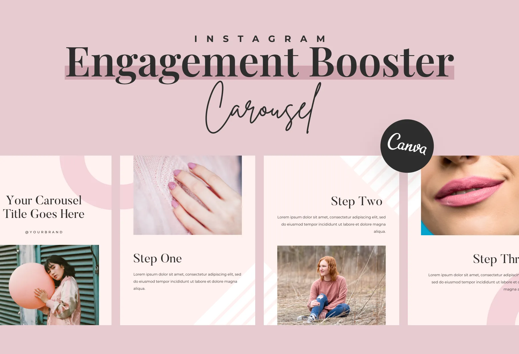 Diamond Carousel Instagram Engagement Booster Canva Template