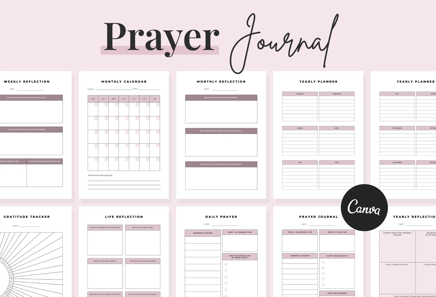 Prayer Journal Canva Template