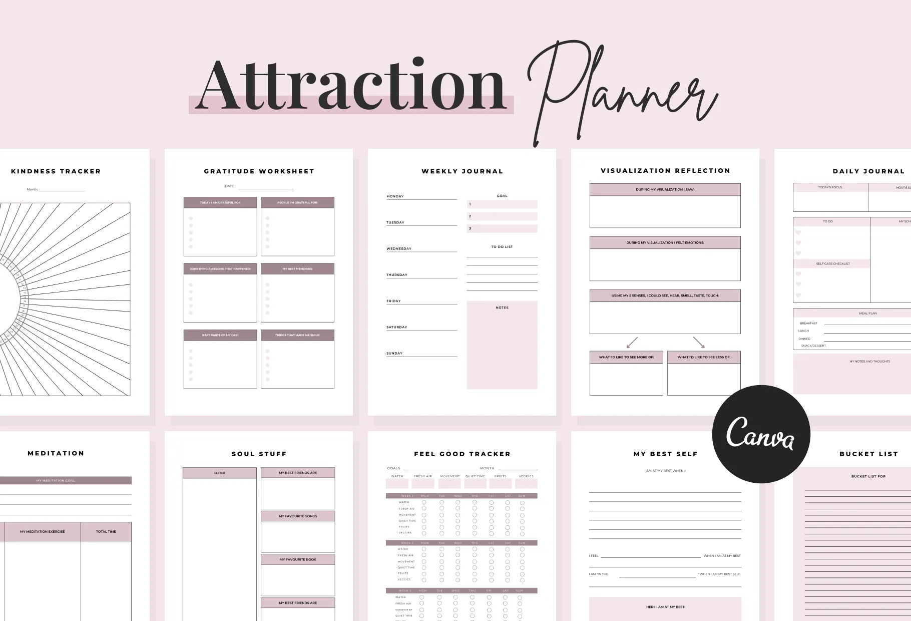 Attraction Planner Canva Template
