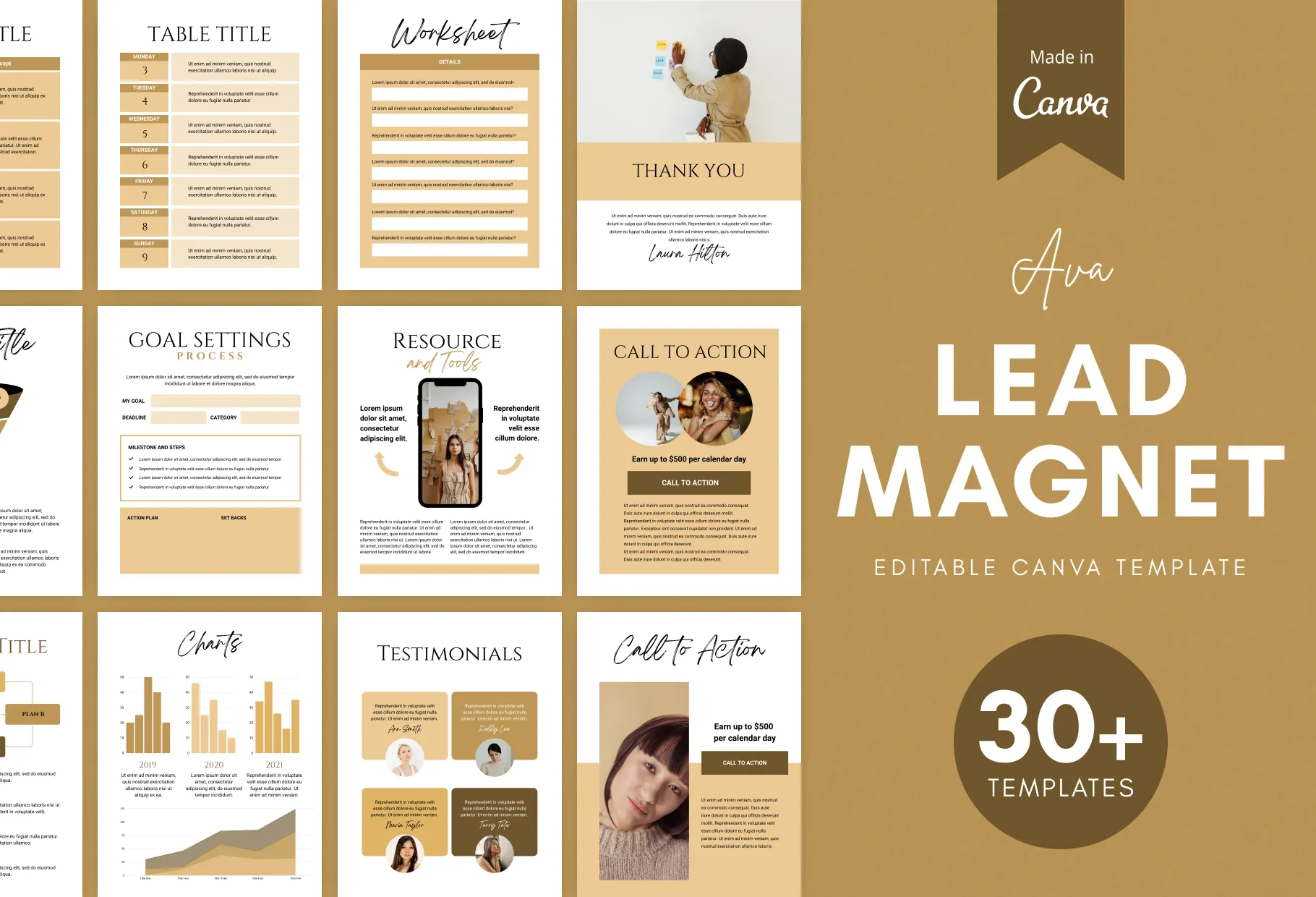 Ava Lead Magnet Editable Canva Template