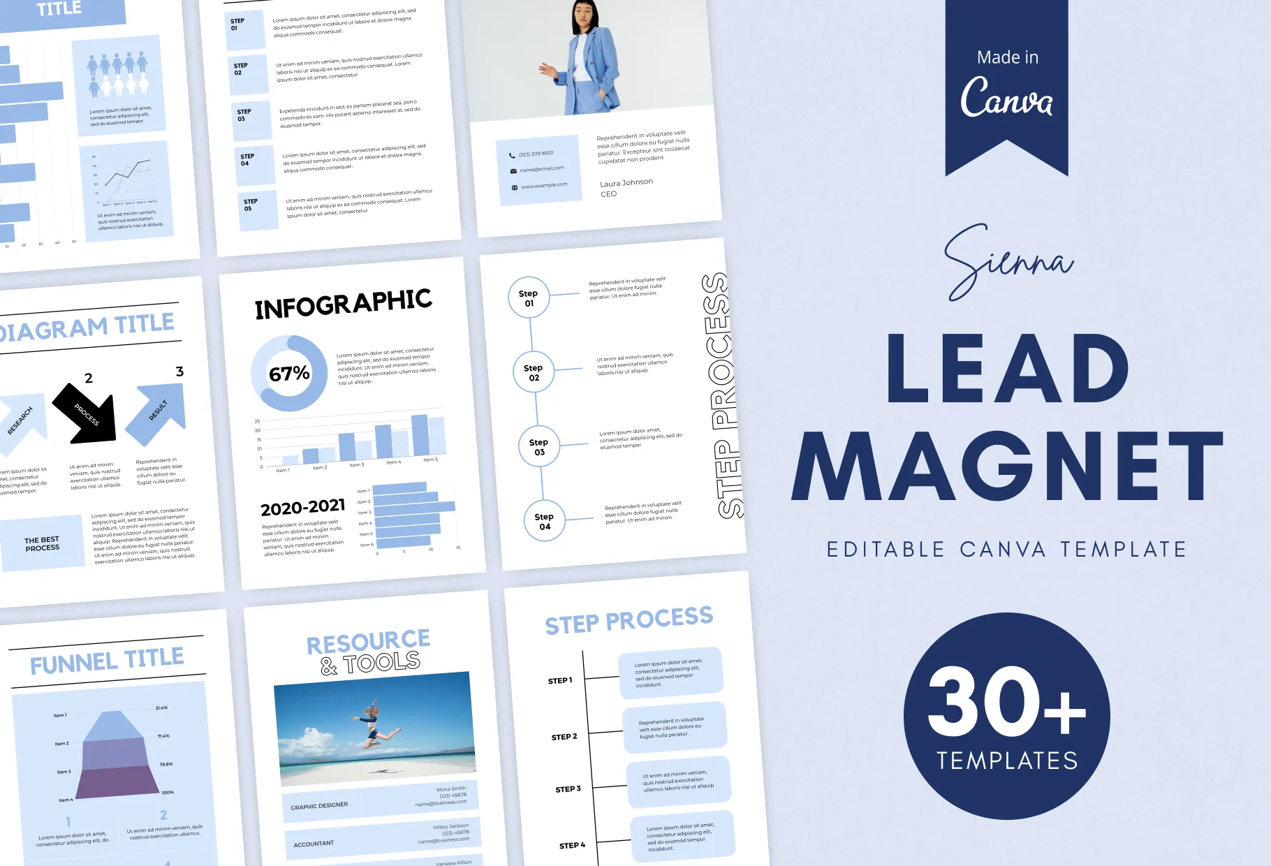 Sienna Lead Magnet Editable Canva Template