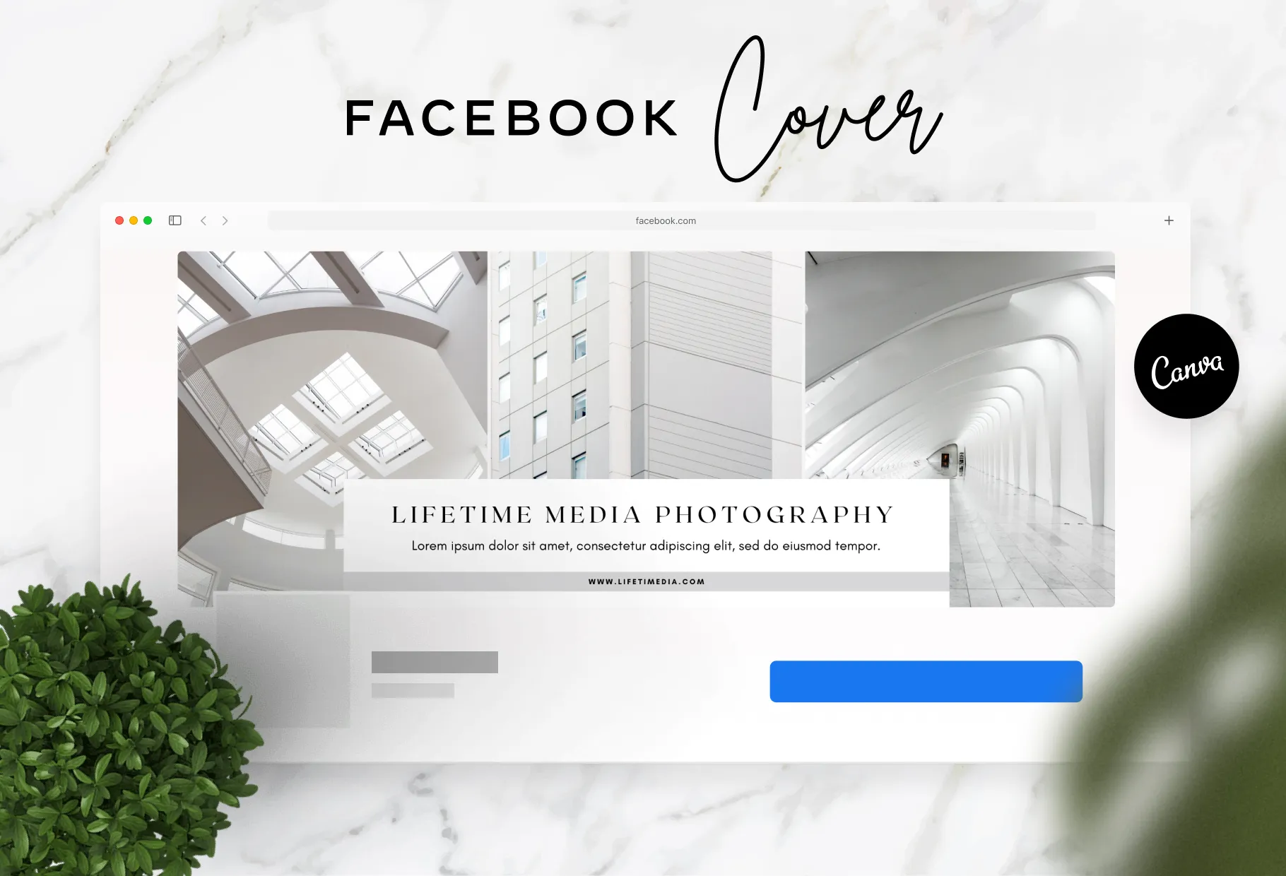 Lifetime Facebook Cover for Photographers Editable Canva Template