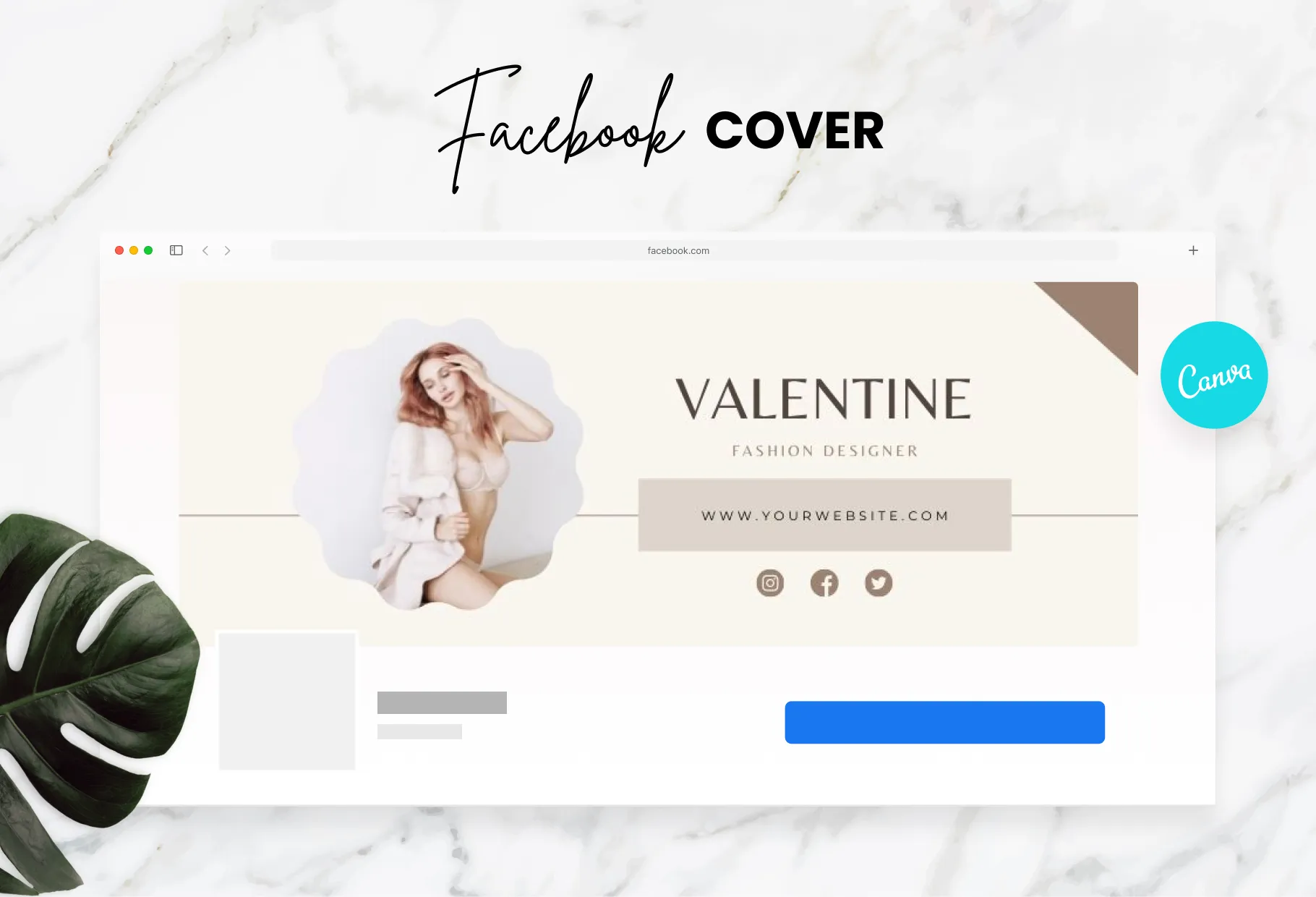 Valentine Facebook Cover Canva Template