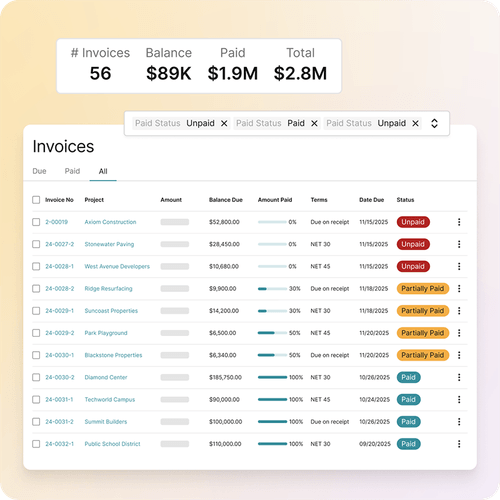 Construction Invoicing Software with Partial Billing | OneCrew
