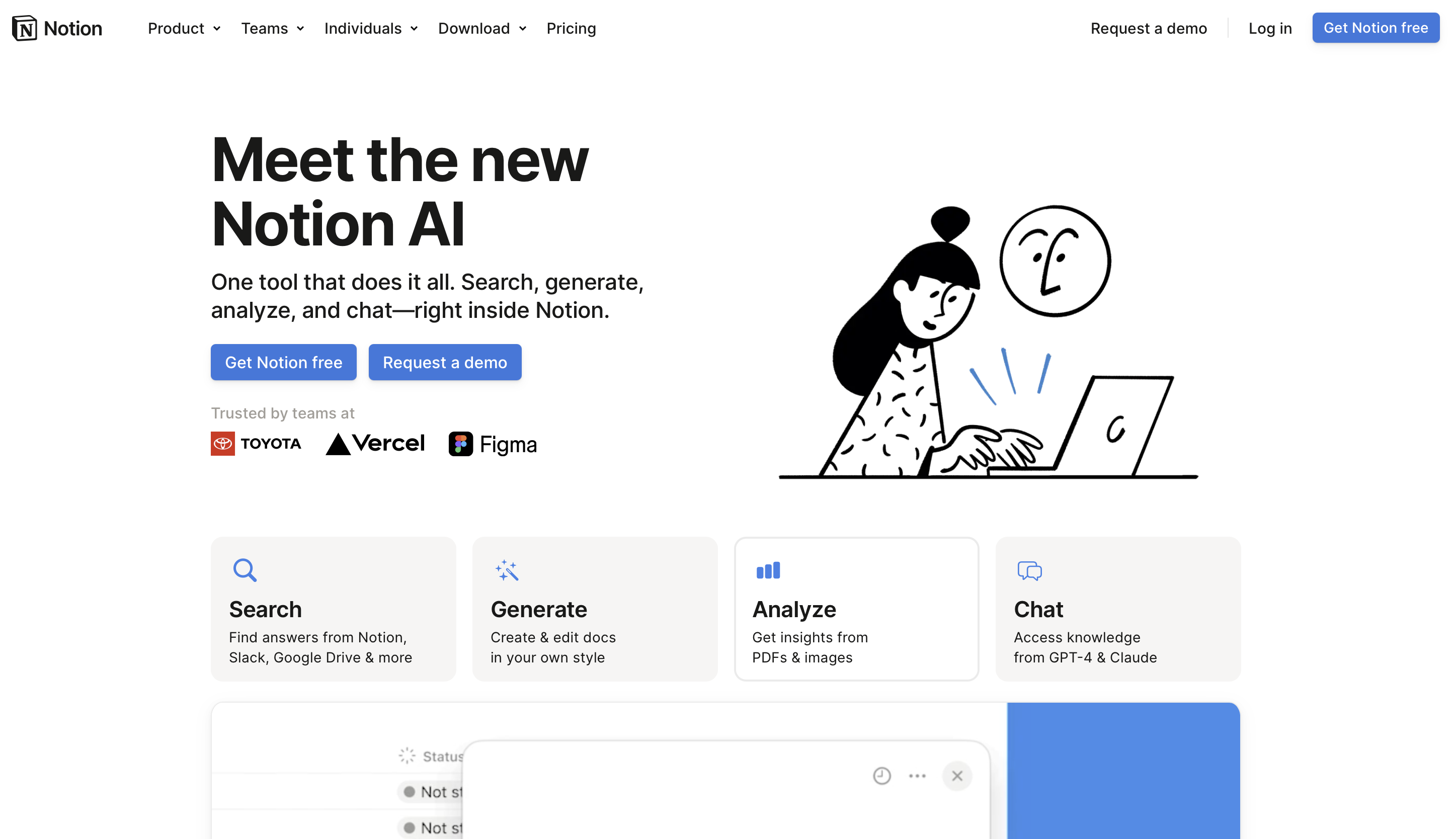 Screenshot of Notion