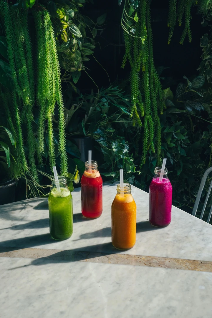 4 colorfull juices