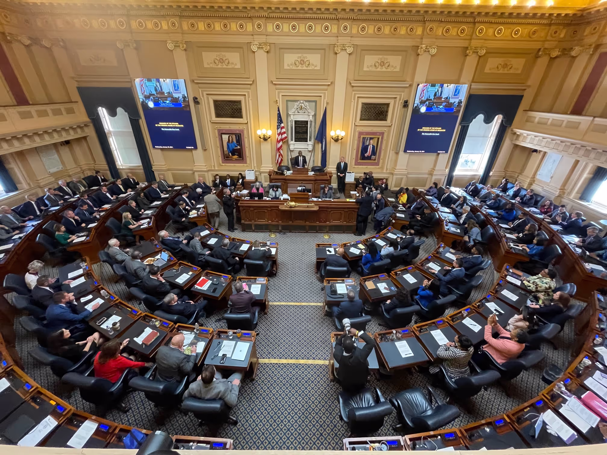 floor of the Virginia General Assembly's House of Delegates