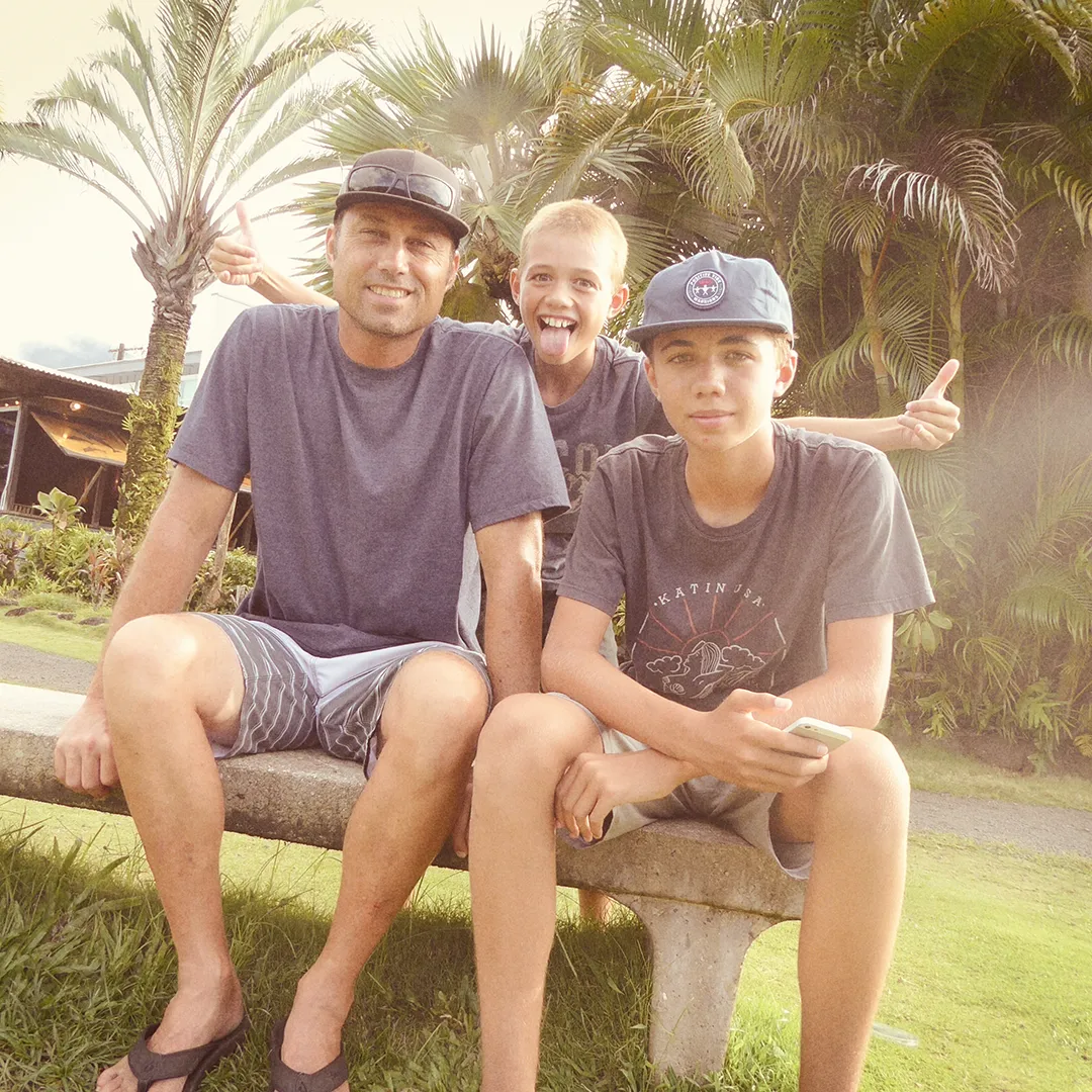 Youngsma family at Hanalei, Kauai