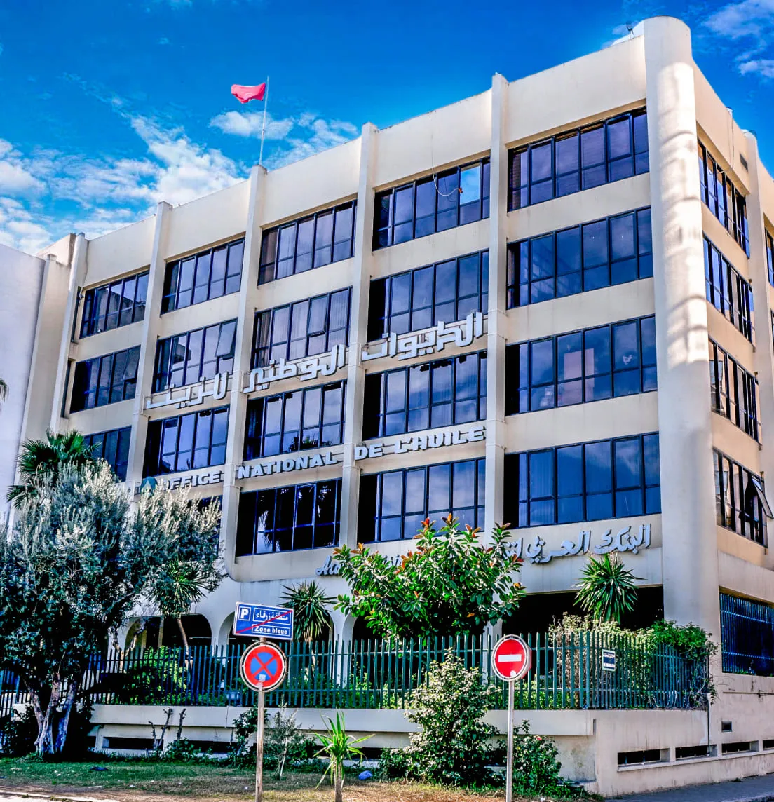 The first project carried out by TPR in 1980, the headquarters of the National Oil Office on Mohamed V Avenue in Tunis is distinguished by its exceptionally durable aluminum frames that reflect the quality and technical innovation of the time.