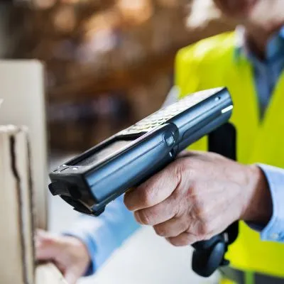 Barcode Scanner in Use