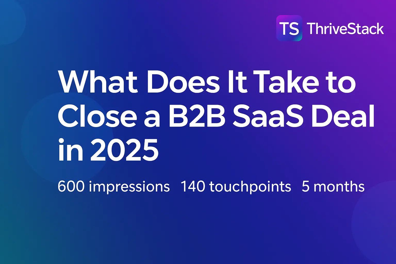 What Does It Take to Close a B2B SaaS Deal in 2025 - 600 impressions, 140 touchpoints, 5 months ThriveStack