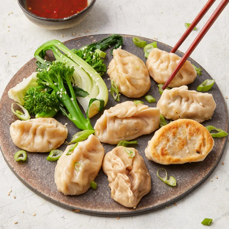 Momos mit Tofu-Weisskohl-Füllung