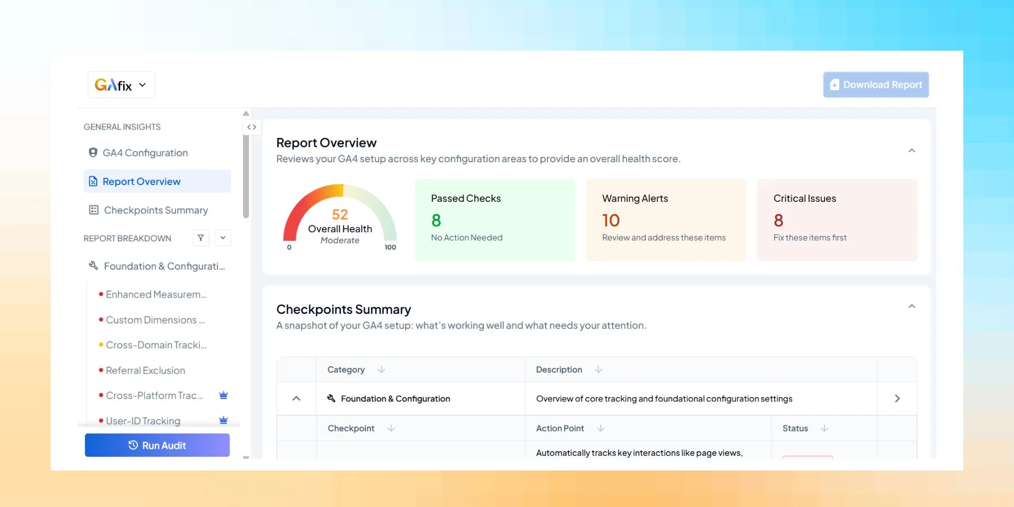 GA4 Audit Tool Covers 18+ Proprietary Checkpoints