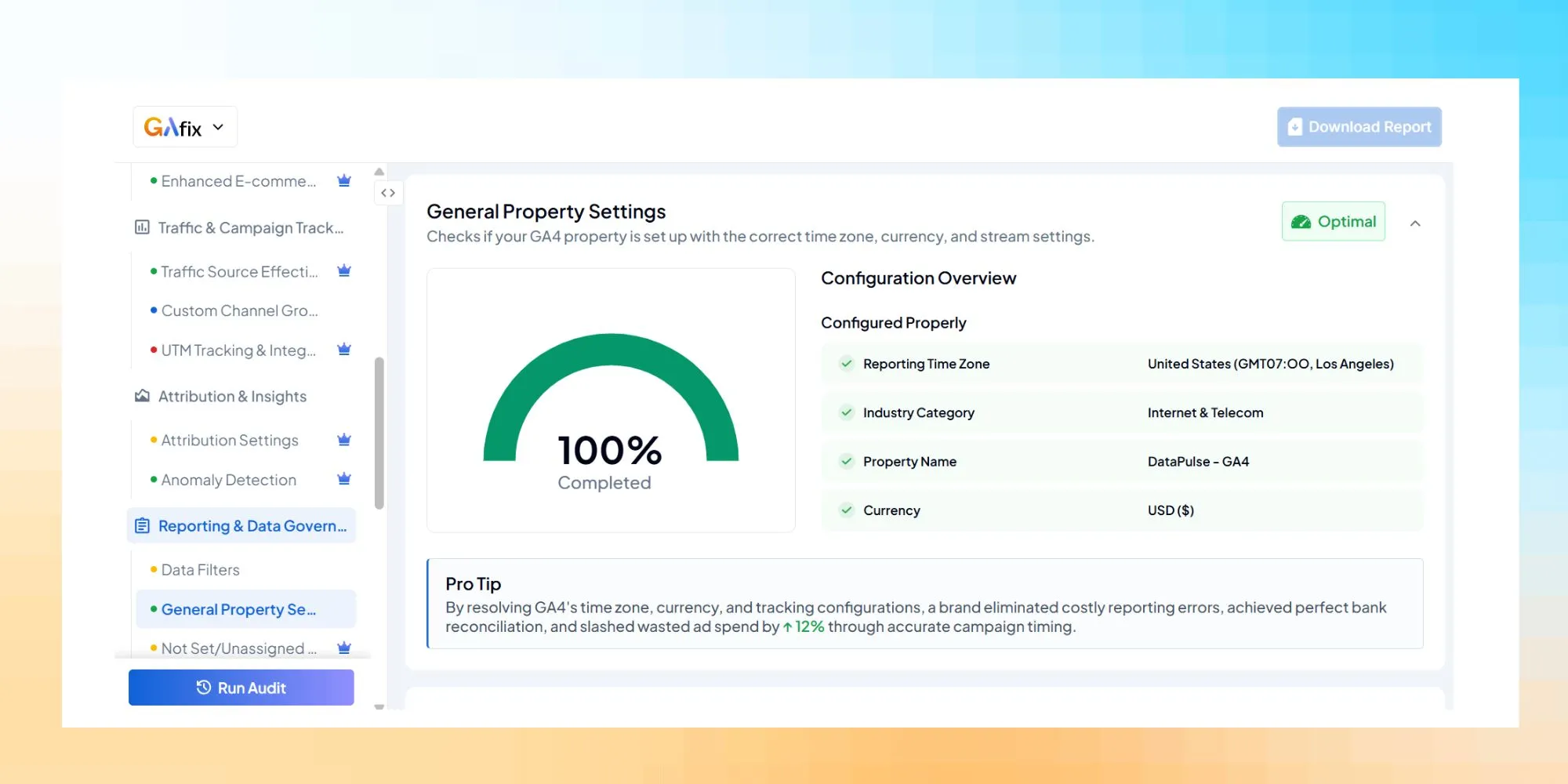Reporting & Data Governance - GA4 audit tool