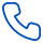 Blue phone handset icon.