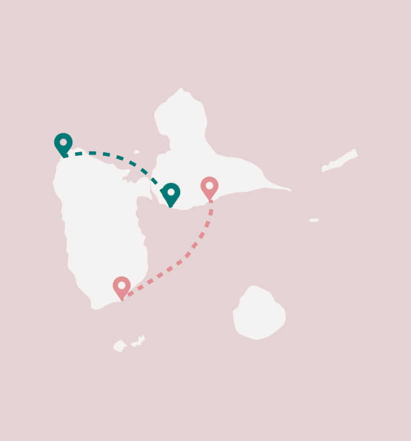 Le combiné hors sentier battus, les îles de Guadeloupe