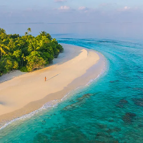 Una playa paradisíaca y una laguna de aguas turquesas en Guadalupe, en el Caribe
