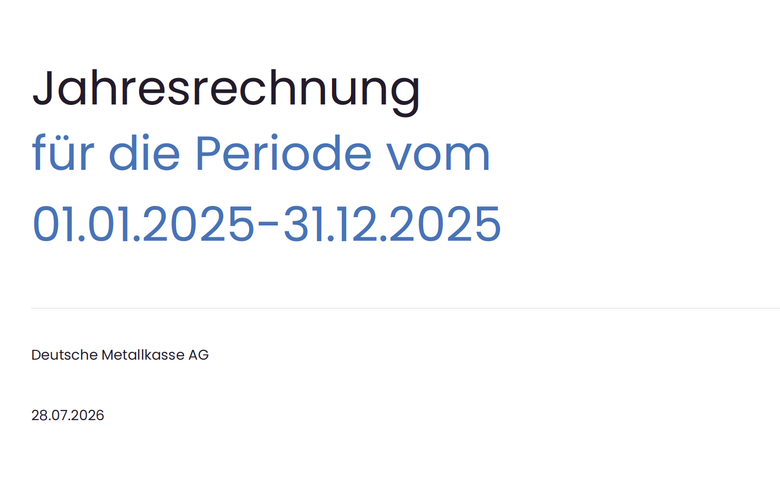 Jahresbericht 2025