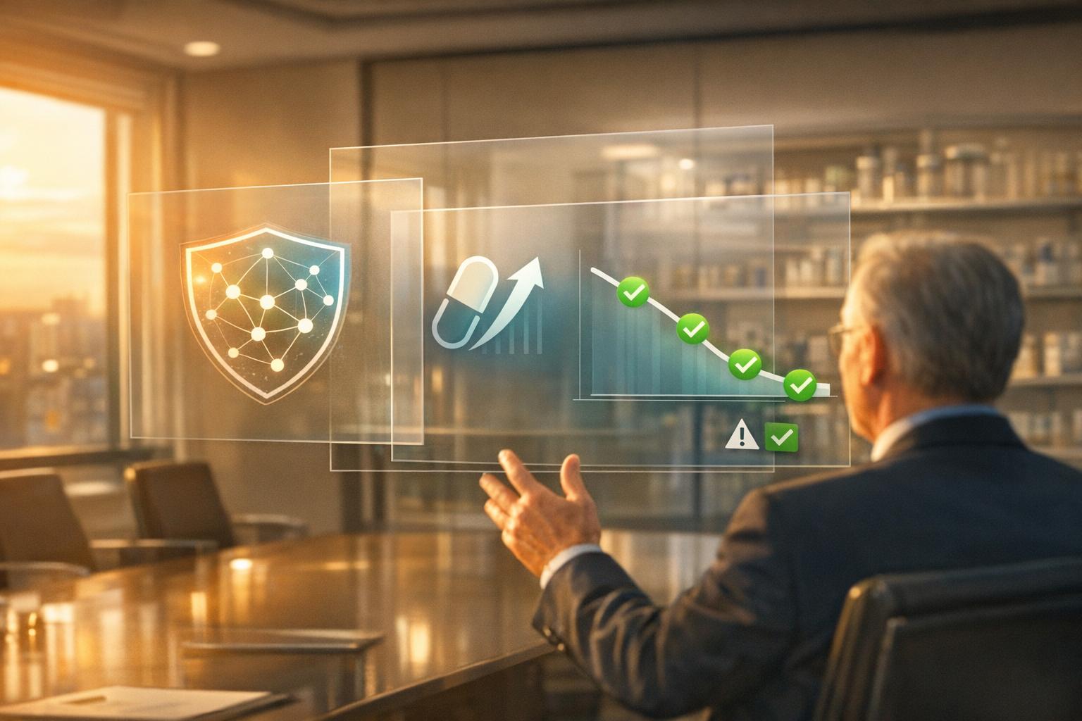 Nurse using patient engagement software to support an older patient and caregiver with compassionate, HIPAA-compliant care.