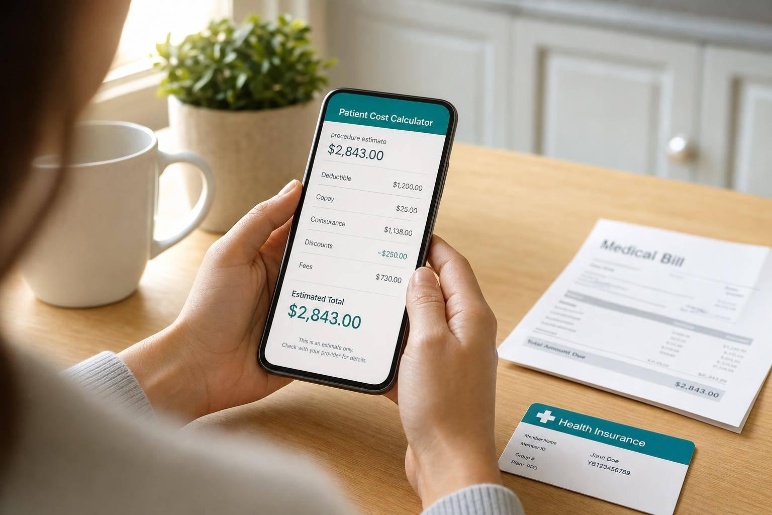 Nurse using patient engagement software to support an older patient and caregiver with compassionate, HIPAA-compliant care.