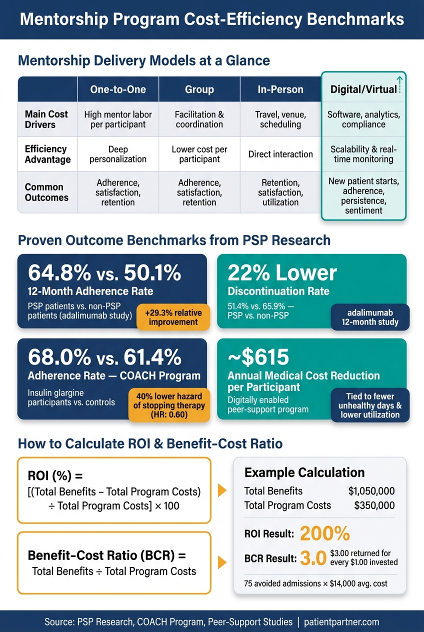 Mentorship Program Cost-Efficiency Benchmarks: Models, Metrics & ROI