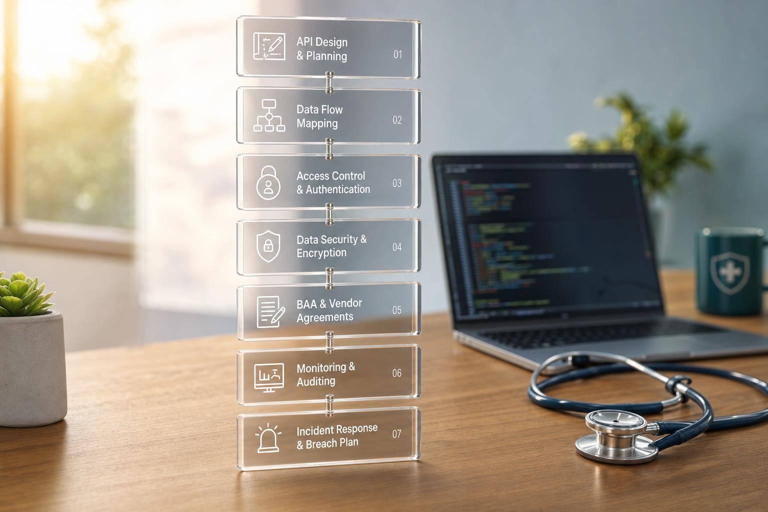 Nurse using patient engagement software to support an older patient and caregiver with compassionate, HIPAA-compliant care.