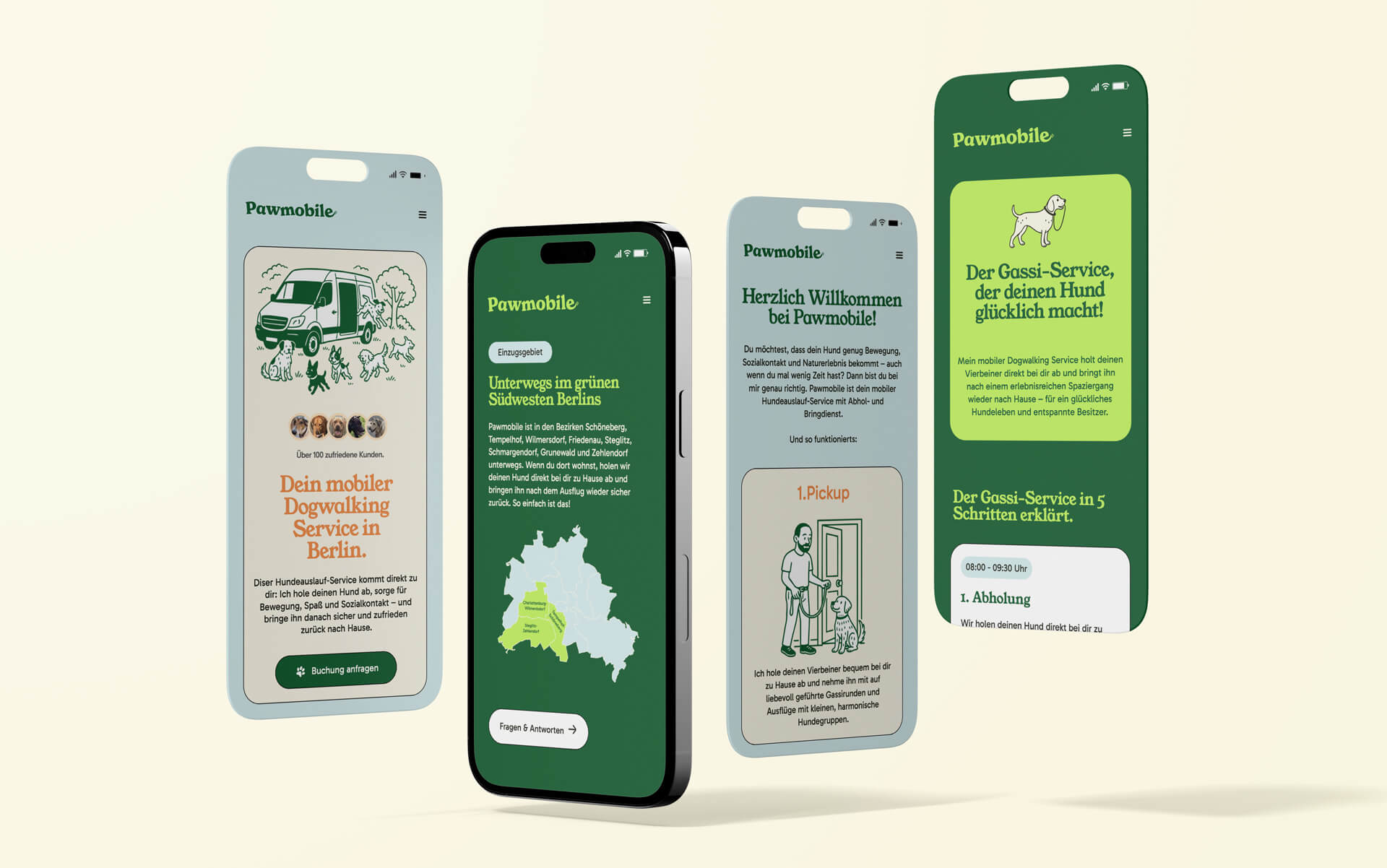 Mobile website visuals.