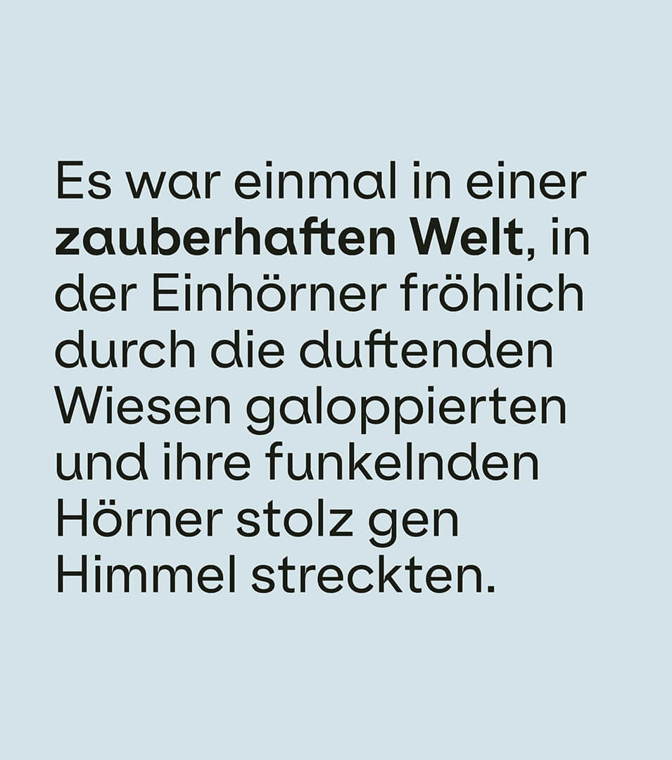 An example to show the typography.