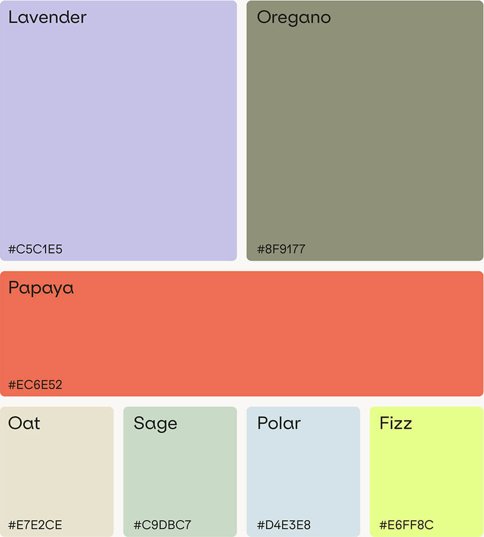 The color scheme of the clients branding.