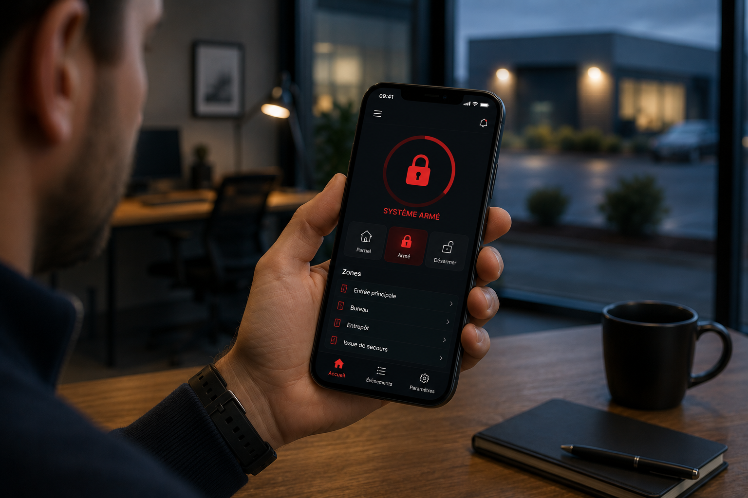 Alarme professionnelle avec télésurveillance et pilotage à distance