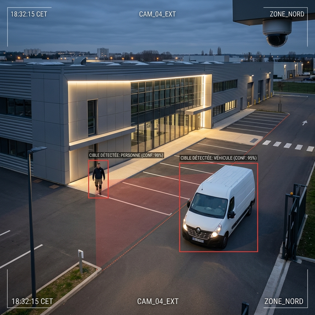 Détection intelligente d’une personne et d’un véhicule par caméra de vidéosurveillance