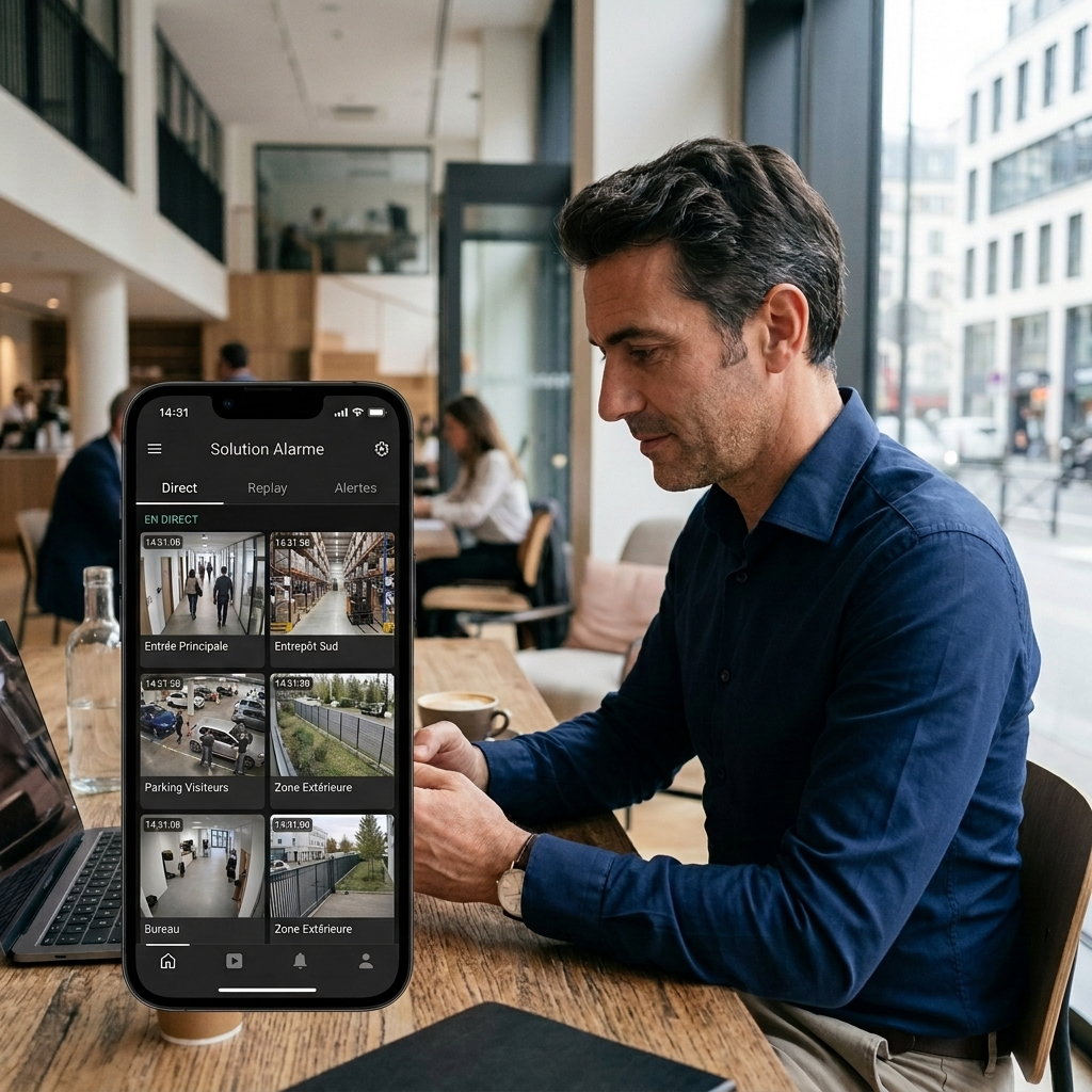Consultation à distance de caméras de vidéosurveillance depuis un smartphone