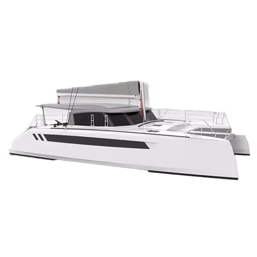 Sailing catamaran yacht with sleek modern design