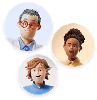 Illustrated guest avatars representing yacht charter passengers