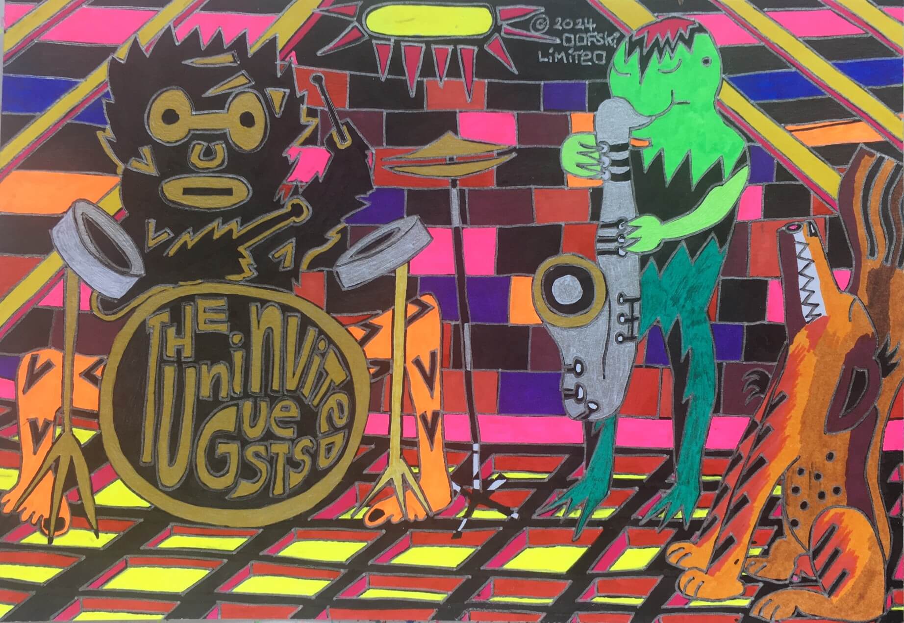 image of print - The Uninvited Guests - Play an Impromptu Concert in the Loft Space