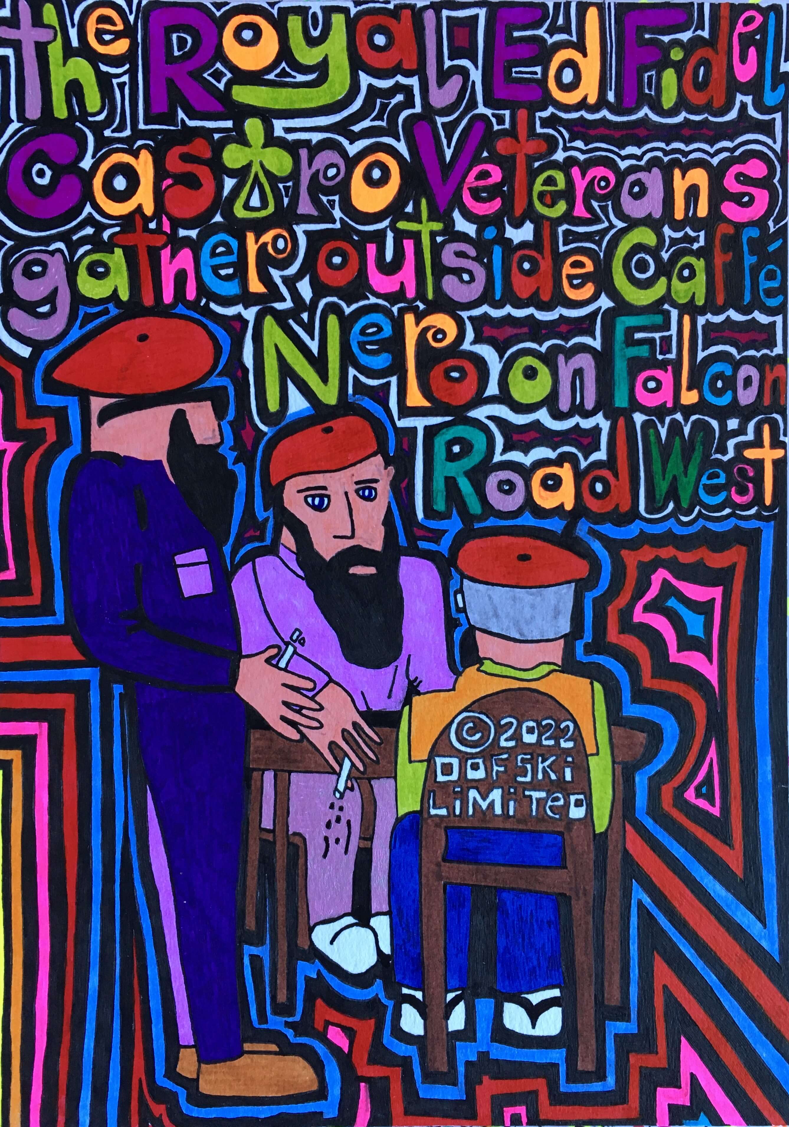 The Royal Ed Fidel Castro Veterans Gather Outside Cafe Nero