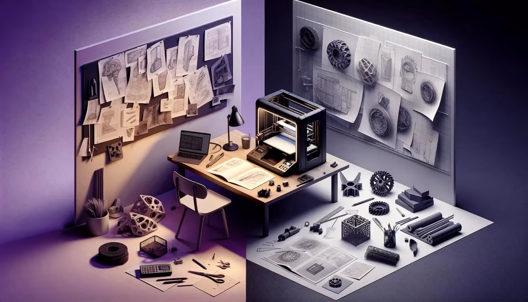 Et kontor, hvor prototyping og pretotyping finder sted